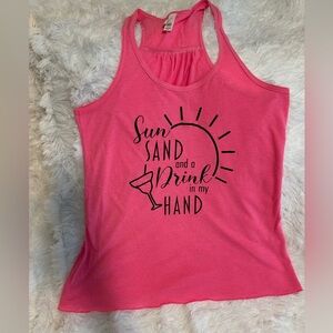 Women's Pink Tank Top racer back